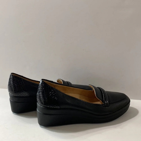 Naturalizer Black Samara Preppy Comfort Slip On Minimalist Loafer Size 8 Wide - Picture 8 of 12